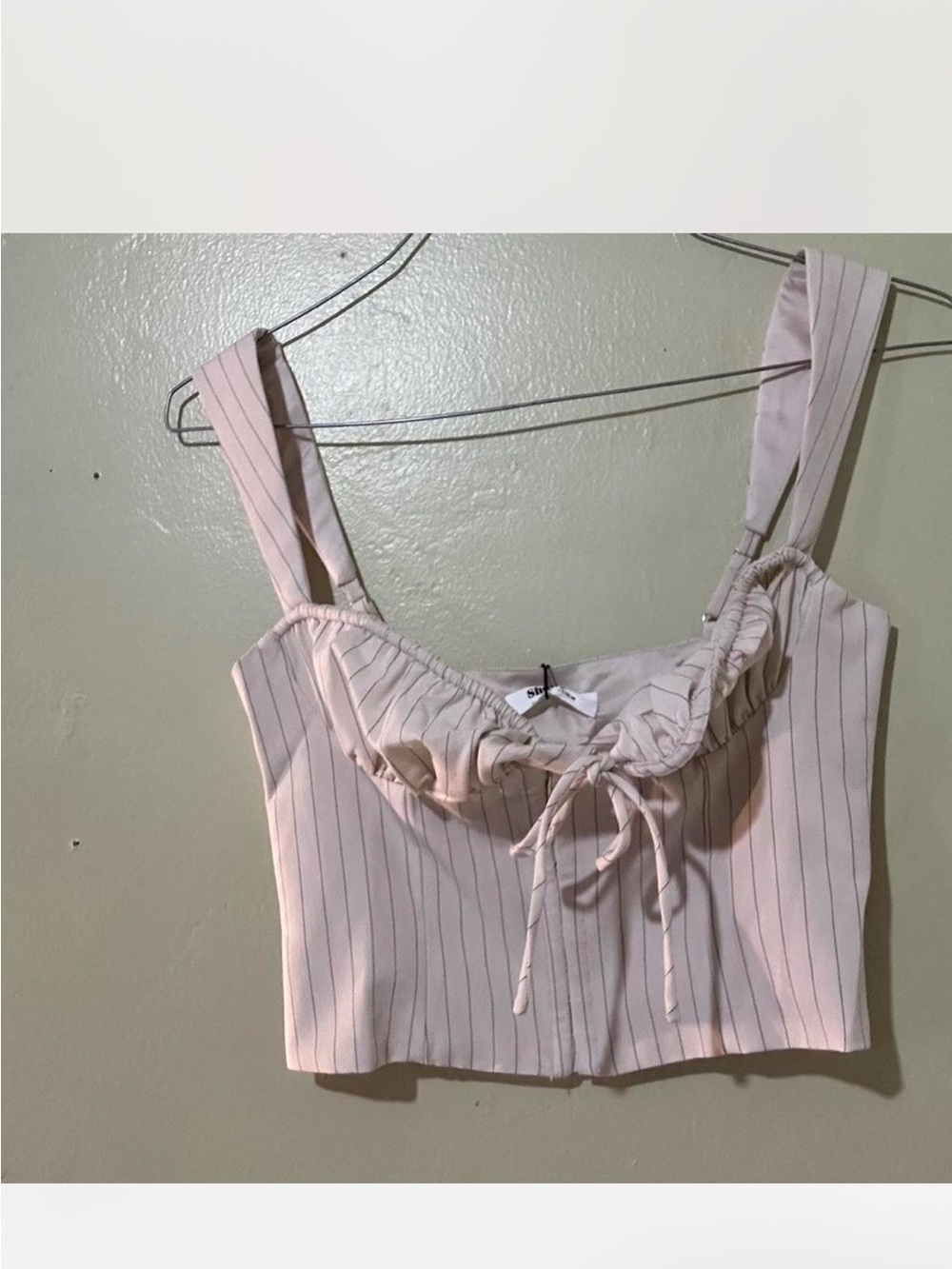 Showpo Striped Tie-Front Cropped Tank